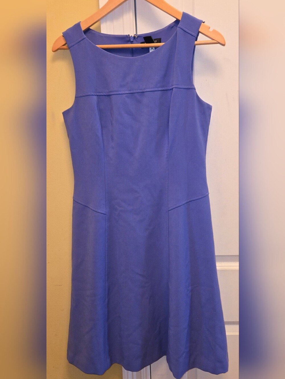 White House Black Market Women's Sleeveless Violet A-Line Dress Size 6 Office